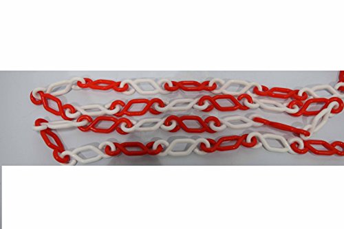 Image of Plastic Chain Anchor AK-PCA Safety Use - Size 6 mm x 71 mm, Red and White (Pack of 20)