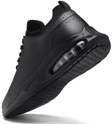 Image of Non Slip Work Shoes for Men Women, Slip Resistant Sneakers Casual Comfort Walking Chef Kitchen, Slip-on Waterproof Food Service Shoes