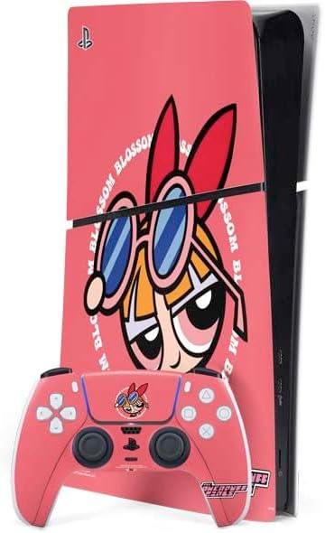 Skinit Decal Gaming Skin Compatible with PS5 Slim Digital Edition Bundle - Officially Licensed Cartoon Network Powerpuff Girls Buttercup Green Hearts Design