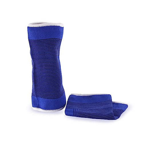 SHERCHPRY 1Pair Elbow Protective Cover for Men Women Friction Elastic Joint Sleeve for Outdoor Fitness Running Cycling Sports Sweat Absorption Design Blue