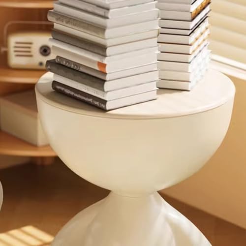 Étagère de rangement crème à roulettes mini table basse