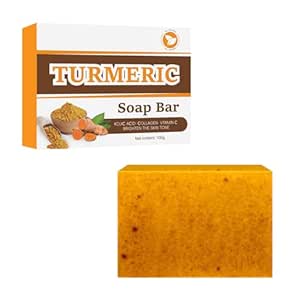 Lemon Turmeric Kojic Acid Soap, 100g Skin Brightening Soap For Dark Spots, Kurkuma Aufhellende ...