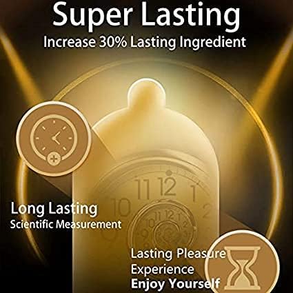 OSQUI Time Delay Stimulate Love Spike Ribbed Bassed Climax Control Extra Long Dotted Condoms For men (Pack Of 5 pcs)