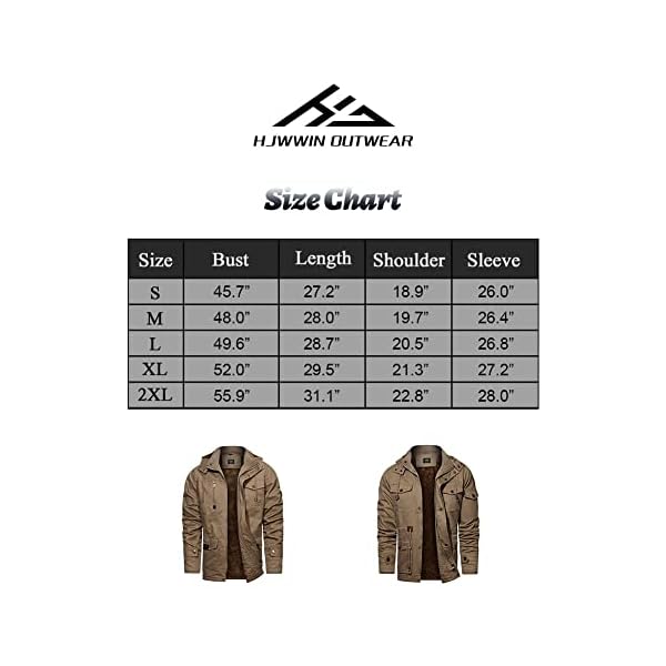 Fleece Jacket Men Casual Cotton Military Coat Zip Up Hoodie Warm Coat With Cargo Pockets Outwear Coat - Image 8