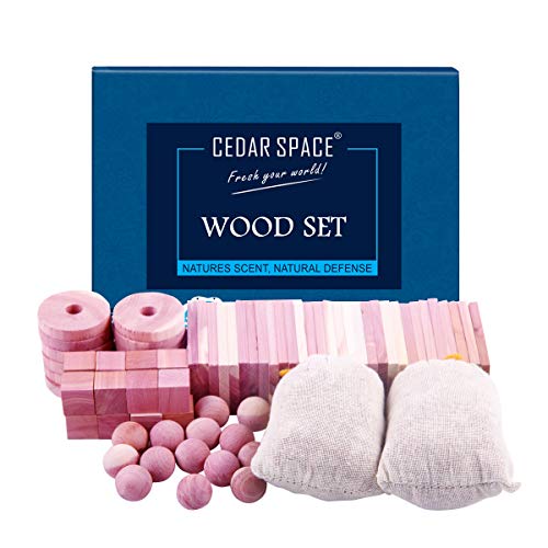 Cedar Space Cedar Blocks for Closet Storage, 100% Nature Aromatic Red Ceder Blocks Cedar Planks (72)