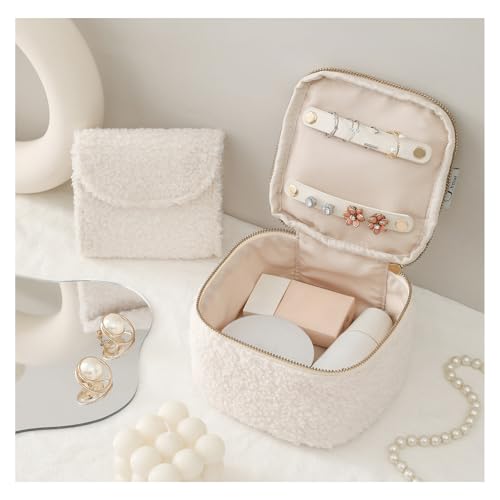 HOMEHIVE Travel Jewelry Case, 2-In-1 Small Jewelry Organizer Travel Jewelry Storage with Foldable...