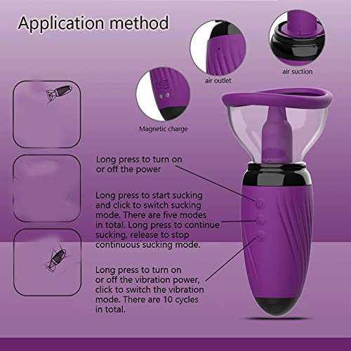Taylor Clitoral Sucking Vibrator Sex Toy 7 Licking Modes Nipples Clit Sucker For Quick Orgasm, Tongue Vibrators Adult Toys For Women Couples Powerful Tongue Suck & Lick Nipple Sucker Toy - Purple #TOP5