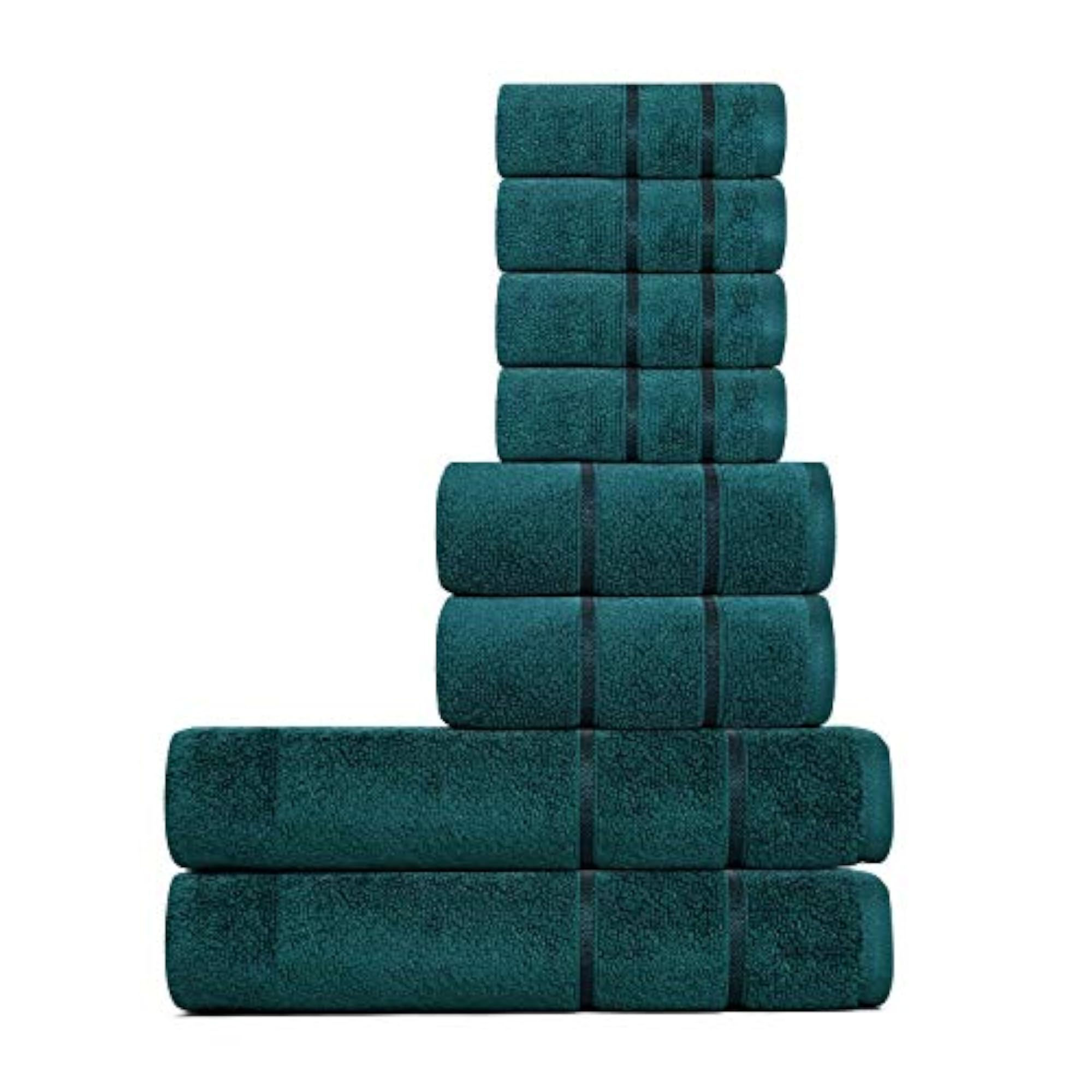 Allure Luxury Zero Twist Cotton Towel Set, 8 Pieces
