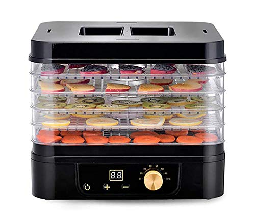 Lebensmittel Dehydrator,Elektrische Lebensmittelkonservierungsmaschine 35-70 ° C Temperatureinstellung 24-Stunden-Timing…