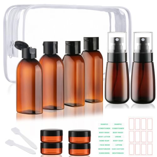Wowang Travel Shampoo Bottles for Toiletries 10 PCS 3.4oz Travel Containers