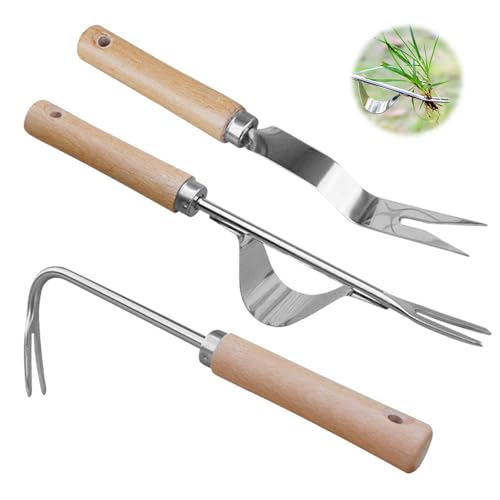 LYPPUL 3 Pack Hand Weeder Tool, Manual Weeder Puller Tool, Portable Garden Weeder Tool with Long...
