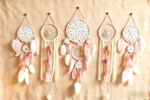 Dream Catcher Wall Decor,Large Boho Dream Catcher with Luxurious Feathers