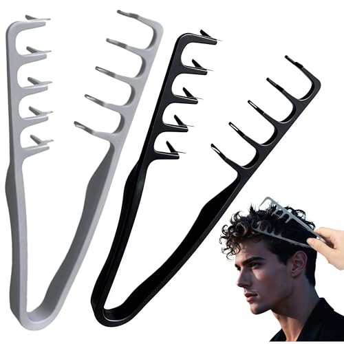 2Pcs Texture Comb, Volumizing Texture Comb for Men & Women,
