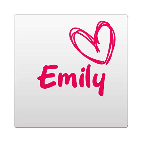 Makoroni - Emily Female Name Ceramic 4x4 inc Drink Coaster w/Cork Backing