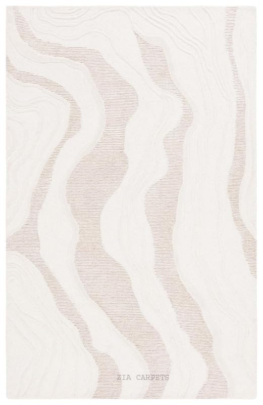 Image of Handmade Wool Anatolia Collection Bedroom & Living Room Carpet Size 6 X 8 Feet