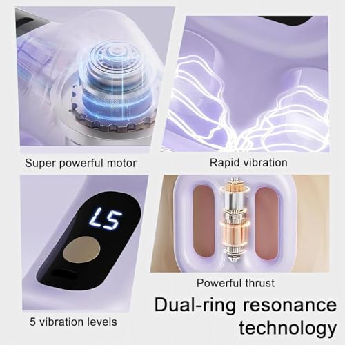 Image of Wearable Percussion Massage Ring with Strap, Electric Deep Tissue Muscle Massager with 8 Intensity Levels & 3 Massage Modes for Full Body Recovery and Relaxation