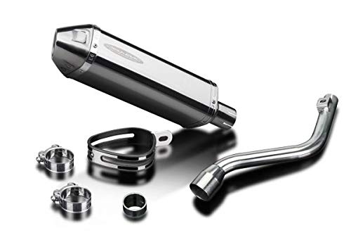 DELKEVIC スリップオンステンレストライオーバルマフラー★HONDA XR125L 2003-2010 320mm KIT12C8