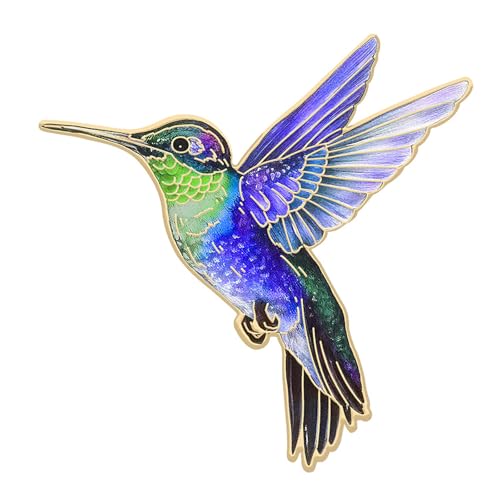 Multifunctional Metal Enameled Hummingbird Brooch Pin for Outfits Hats Vibrant Colored Accessory Women Jewelry Gift Bag Badge Pi