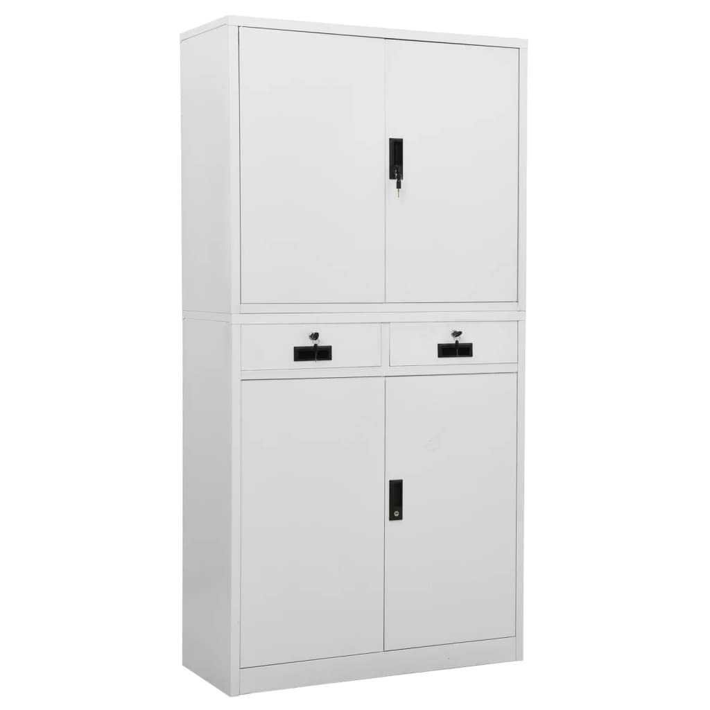 vidaXL Armario de Oficina de Acero Gris Claro 90x40x180 cm
