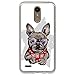 Produktbild BJJ SHOP Transparent Hülle für [ LG K10 2017 ], Klar Flexible Silikonhülle, Design: Bulldog mit Bandana
