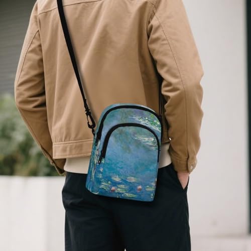 Water Lilies Small Crossbody Bags for Women Starry Sky Cell Phone Bag Wallet Card Slots Sunflowers Shoulder Purses3