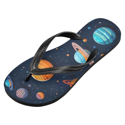 Space Planets Men's & Women's Classical Beach Rubber Sandal Flip Flop Comfortable Slipper 214B2822