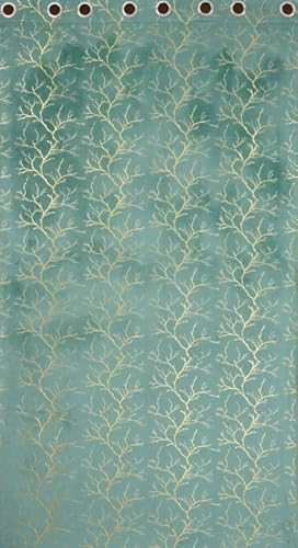 Image of Curtains 9 Feet Long for Living Room - Long Door & Window Curtain Set 1 Pcs Panel, Velvet Blackout & Stylish Parda for Home Decor & Office Iceland Colour 9 feet -1 pcs