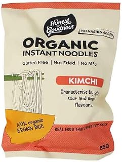 Honest to Goodness, Organic Instant Noodles Kimchi, 85 Grams - Within Minutes Enjoy the Vibrant and Bold Flavour of Kimchi. Known for its Spicy and Tangy Profile.