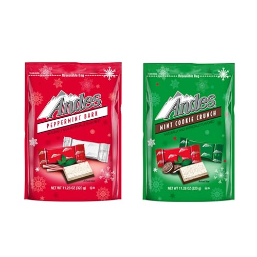 Andes Peppermint Bark and Mint Cookie Crunch Variety 2 Pack, Andes