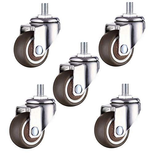 Roulettes pivotantes en caoutchouc M10/M11 silencieuses pour chaise de bureau