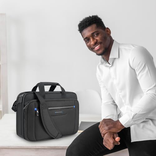Image of VANKEAN Laptop Briefcase Fits 15.6 inch-16 inch Laptop Slim Expandable Shoulder Bag