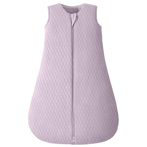Image of Yoofoss Baby Sleep Sack 0-6 Months TOG 2.5 Winter Baby Wearable Blanket, 100% Organic Cotton Infant Sleeping Sack 2-Way Zipper Warm Quilted Sleep Sack