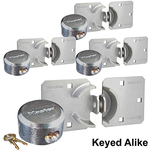 Image of Master Lock Hasp /Hidden Shackle Keyed Alike Padlocks w / 8 Keys, 770-6271KA-4