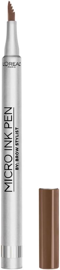 Micro Ink Pen by Brow Stylist, Longwear Brow Tint, Hair-Like Effect, Up to 48HR Wear, Precision Comb Tip, Light Brunette, 0.033 fl; oz.