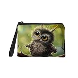 Upetstory Owl Coin Purse for Girls Change Wallet Pouch Soft Card Key Headphones Passport Holder with