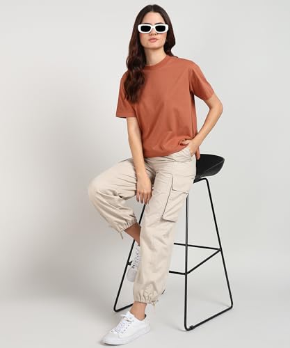 Image of Alan Jones Clothing Alan Jones Women's Relaxed Fit Side Slit Cotton Short Sleeve T-Shirt