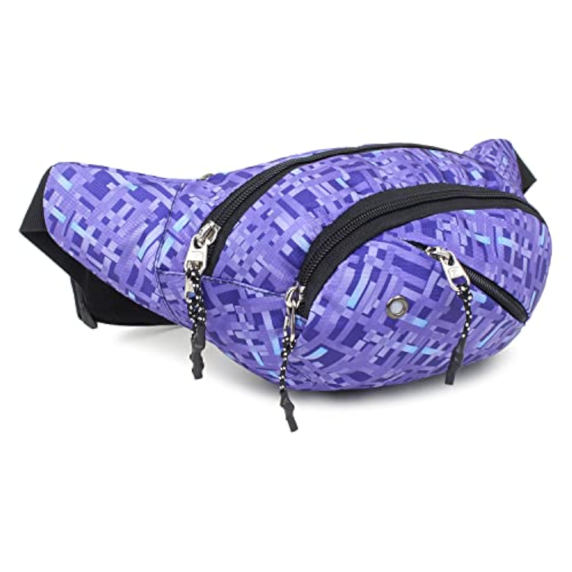 Blue Polyester Waist Bag, Fanny Pack for Hiking