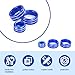 Car Center Console Air Conditioner Knobs Ring Trim Compatible with BMW 1 2 3 4 Series F30 F34 F46 GT X1 F44 F47 F48 U11,A/C Climate Control and Radio Volume Knob Ring Cover (Blue)