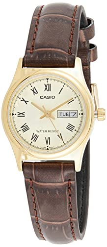 Casio Woman LTP+V006GL.9B Japanese Quartz Watch 25mm, Strap., Gold, Strap.