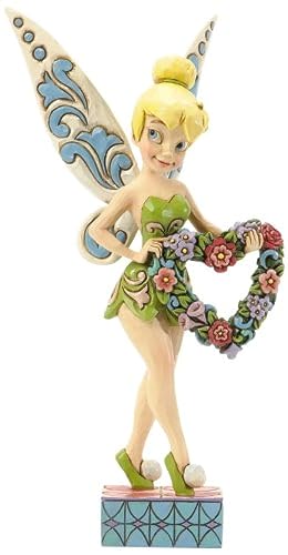 Enesco Jim Shore Disney Traditions Tinker Bell with Flowers Figurine, 7.5-Inch