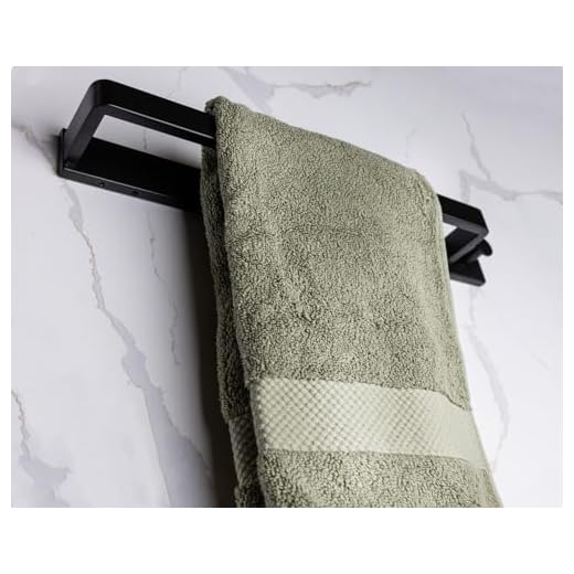 Saffron & Sage Towel Rack for Bathroom Wall Mounted, 17 Inch Heavy Duty Stainless Steel Bar, Easy Installation, Matte Black