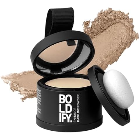 BOLDIFY Hairline Powder - Root Touch Up & Hair Loss Cover Up, Instant Gray Coverage 48-Hour Stain-Proof Hair Color Powder for Women & Men, Hair Fibers and Hair Topper Alternative (Light Blonde) Cover
