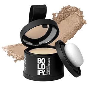 BOLDIFY Hairline Powder verbergt haarverlies, Root Touch Up Haarpoeder, Beste Haarpoeder man en vrouw, Haarvezels dunner wordend haar, Uitgroeibedekking, Vlekbestendige 48-uursformule