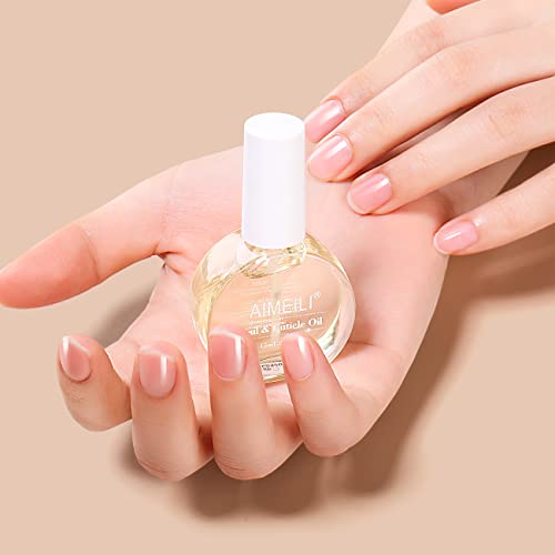 AIMEILI Aceite para cutículas de uñas, 15 ml Aceite revitalizante para cutículas de manicura, Hidrata las cutículas y las uñas Sin crueldad Vegano fácil de aplicar - imagen 6