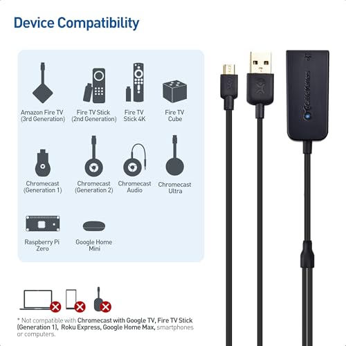 Image of Cable Matters Micro USB to Ethernet Adapter for Fire TV Stick (2nd Generation), Chromecast, and Google Home Mini
