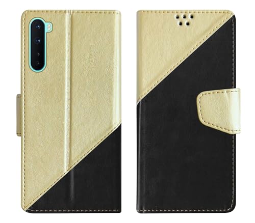 Image of SBMS Flip Cover Case for OnePlus Nord 5G Back Case Cover with Magnatic Closure | Inbuilt Stand | Card & Money Pocket (MultiBlack)