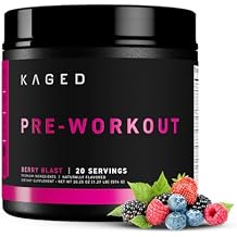 Kaged Original Pre Workout Powder | Berry Blast | Pre-Workout with Creatine, Beta Alanine, L-Citrulline, BCAAs | 274 mg Caffeine | Pre Supplements for Men & Women | 20 Servings
