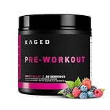 KAGED MUSCLE, PRE-KAGED Pre Workout Powder, Berry Blast, L-Citrulline + Creatine HCL, Boost Energy, Focus, Workout Intensity, Pre-Workout, Berry Blast, 604 Grams