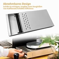 Kaffee Klopf Box Behälter,Kamanan Professional für Kaffeesatz,Edelstahl Kaffeemühlen Klopf Box Geeignet für alle handelsüblichen Kaffeemaschinen, Schubladenprofil aus Edelstahl(280mmx180mmx63mm) – Ansicht 5