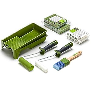 Colorus Lakrollenset | schuim-lakrol 11 cm concave | lakroller filt 10 cm recht | lakrollen set voor op water gebaseerde…